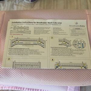 Pink Mesh Crib Liner